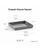 Saucer square 20 Grey Square saucers 