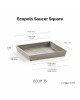 Saucer square 20 Taupe Square saucers 