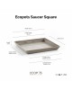 Saucer square 30 Taupe Square saucers 