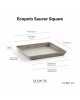 Saucer square 40 Taupe Square saucers 
