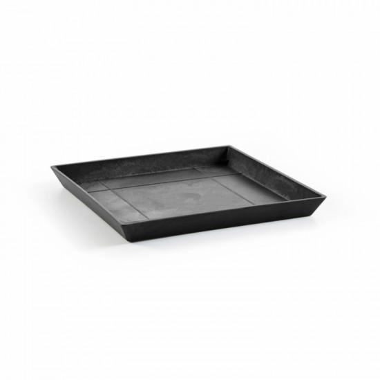 Saucer square 50 Dark Grey Square saucers 