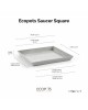 Saucer square 50 White Grey Square saucers 