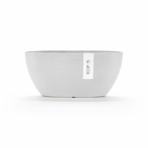 Oval pot Sofia 30 Pure White