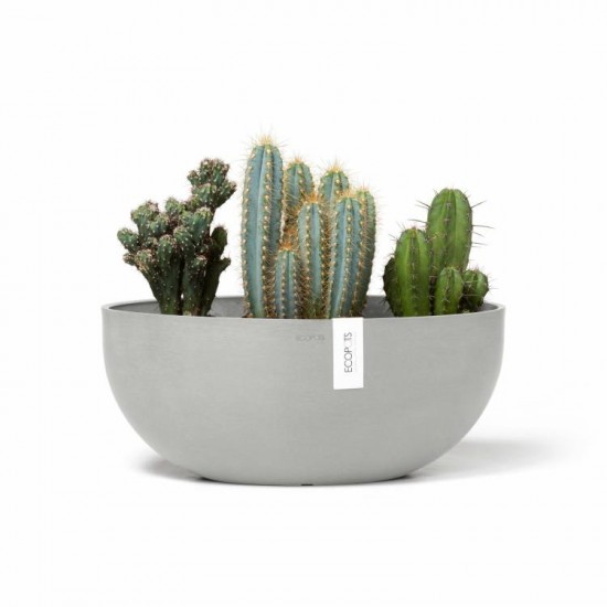 Oval pot Sofia Big 43 White Grey Sofia big pot 