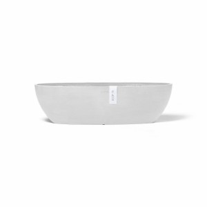 Oval pot Sofia Long 56 Pure White