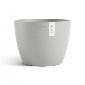 Stockholm Large round pot 30 White Grey