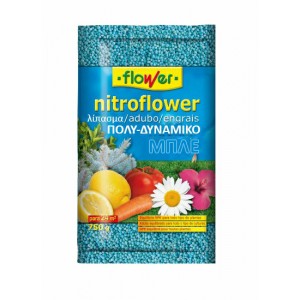 Μπλε κοκκώδες λίπασμα "Nitroflower" 750g