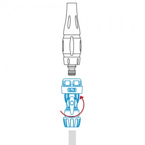 Hose connector with tap 1/2" inch 8000-5024 blister 