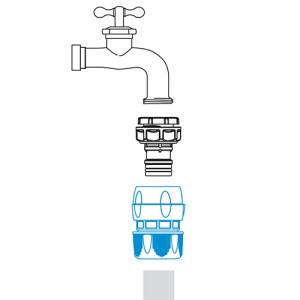 Hose connector high flow 1" inch 8004-3040